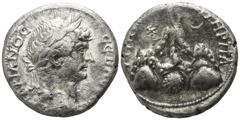 Cappadocia. Caesarea-Eusebeia. Hadrian AD 117-138.
Didrachm AR

20mm., 6,71g....