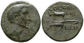 Cilicia. Uncertain Colonia Iulia. Augustus 27 BC-14 AD. Bronze Æ