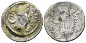 Julius Caesar and L. Aemilius Buca 44 BC. Rome. Denar AR
