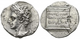 Augustus 27-14 BC. Spanish mint (Colonia Partica). Denar AR