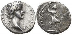 Tiberius AD 14-37. Lugdunum. Denar AR