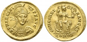 Arcadius AD 383-408. Constantinople. Solidus AV