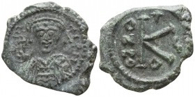 Maurice Tiberius.  AD 582-602. Nikomedia. Half follis AE