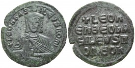 Leo VI the Wise.  AD 886-912. Constantinople. Follis Æ