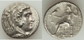 MACEDONIAN KINGDOM. Alexander III the Great (336-323 BC). AR tetradrachm (25mm, 16.42 gm, 12h). XF, porosity. Early posthumous issue of Sidon, dated C...