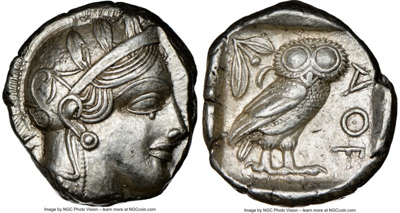 ATTICA. Athens. Ca. 440-404 BC. AR tetradrachm (25mm, 17.20 gm, 10h). NGC Choice...