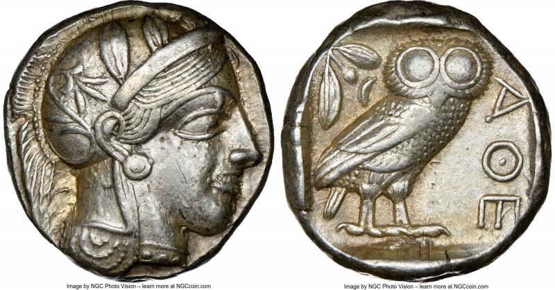 ATTICA. Athens. Ca. 440-404 BC. AR tetradrachm (23mm, 17.17 gm, 6h). NGC XF 5/5 ...