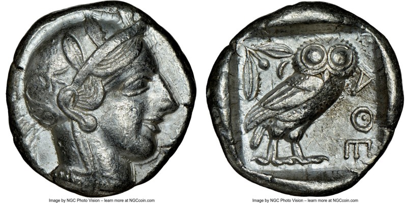 ATTICA. Athens. Ca. 440-404 BC. AR tetradrachm (24mm, 17.15 gm, 4h). NGC XF 5/5 ...