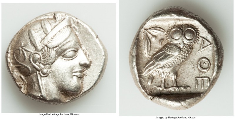 ATTICA. Athens. Ca. 440-404 BC. AR tetradrachm (25mm, 17.18 gm, 9h). Mid-mass co...