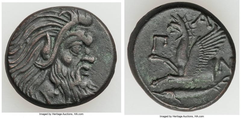 CIMMERIAN BOSPORUS. Panticapaeum. 4th century BC. AE (22mm, 7.58 gm, 12h). XF. H...