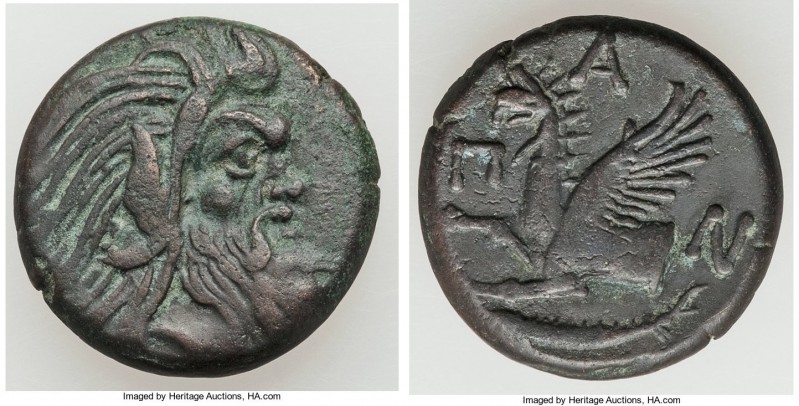 CIMMERIAN BOSPORUS. Panticapaeum. 4th century BC. AE (20mm, 6.50 gm, 12h). VF. H...
