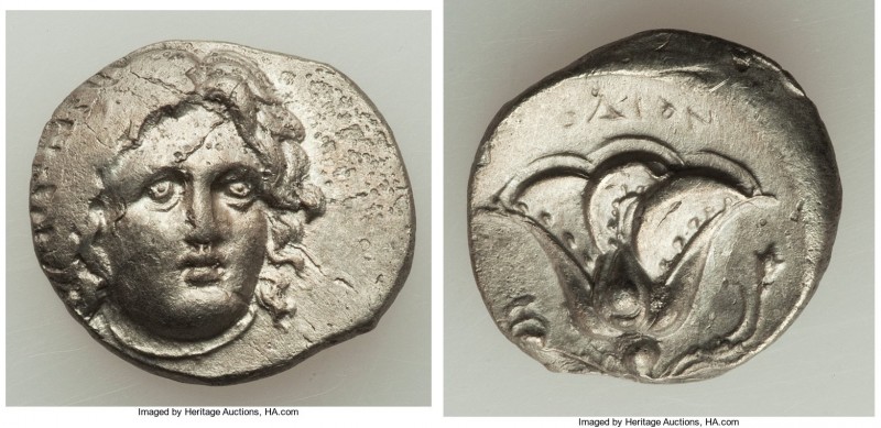CARIAN ISLANDS. Rhodes. Ca. 305-275 BC. AR didrachm (21mm, 6.36 gm, 1h). XF, Fin...