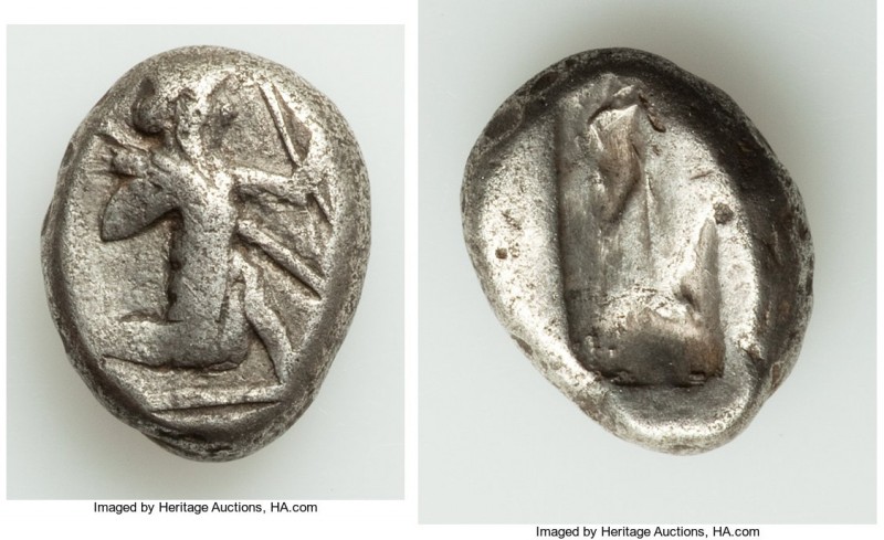 ACHAEMENID PERSIA. Ca. 5th century BC. AR siglos (16mm, 5.33 gm). Fine. Sardes. ...