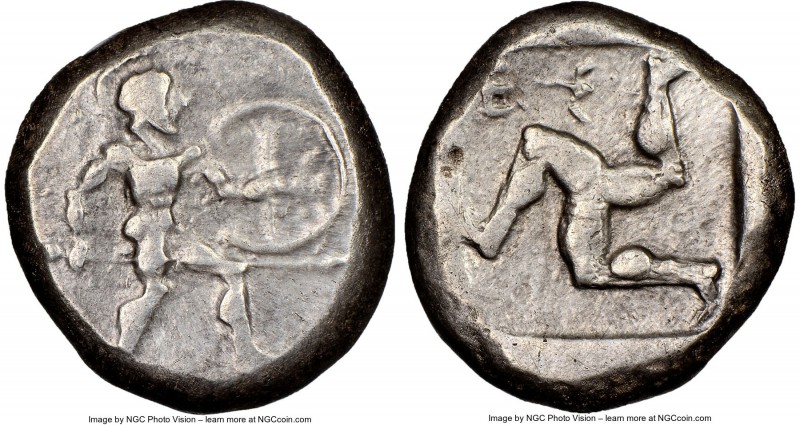 PAMPHYLIA. Aspendus. Ca. mid-5th century BC. AR stater (20mm, 12h). NGC VF, brus...