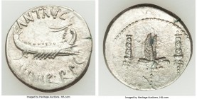 Marc Antony, as Triumvir and Imperator (43-31 BC). AR denarius (18mm, 3.38 gm). XF. Legionary issue, mint moving with Antony in Greece (Aegae or Patra...