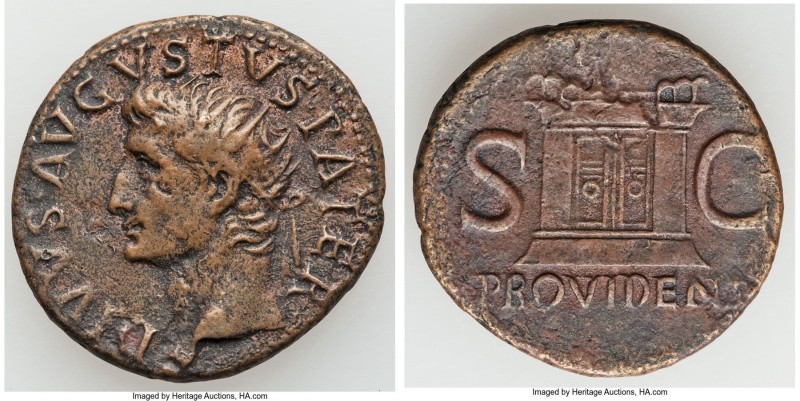 Divus Augustus (27 BC-AD 14). AE as (29mm, 10.26 gm, 12h). Choice VF. Rome, AD 2...