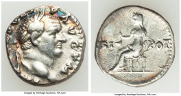 Vespasian (AD 69-79). AR denarius (17mm. 3.31 gm, 6h). Choice VF. Rome, AD July-December, 71. IMP CAES VESP AVG P M, laureate head of Vespasian right ...