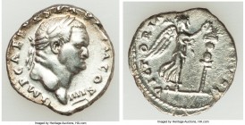 Vespasian (AD 69-79). AR denarius (19mm, 3.37 gm, 6h). XF. Rome, AD 72-73. IMP CAES VESP AVG P M COS IIII; laureate head of Vespasian right / VICTORIA...