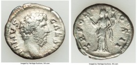 Aelius Caesar (AD 136-138). AR denarius (18mm, 2.94 gm, 6h). About VF. Rome. L AELIVS CAESAR, bare head of Aelius right / T R POT COS II, Felicitas st...