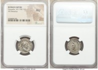 Caracalla (AD 198-217). AR denarius (19mm, 12h). NGC AU. Rome, AD 215. ANTONINVS PIVS AVG GERM, laureate head Caracalla right, seen from behind / P M ...