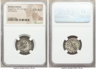 Elagabalus (AD 218-222). AR denarius (19mm, 10h). NGC Choice AU. Rome. IMP CAES M AVR ANTONINVS AVG, laureate, draped, cuirassed bust of Elagabalus ri...