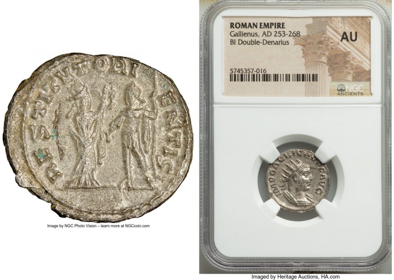 Gallienus (AD 253-268). BI antoninianus (20mm, 1h). NGC AU. Rome. IMP GALLIENV P...