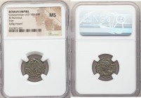 Constantinople Commemorative (ca. AD 330-340). AE3 or BI nummus (18mm, 12h). NGC MS. Trier, 1st officina, ca. AD 330-331, struck under Constantine I t...