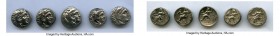 ANCIENT LOTS. Greek. Macedonian Kingdom. Ca. 336-317 BC. Lot of five (5) AR drachms. About VF-AU. Includes: (4) Alexander III the Great (336-323 BC), ...