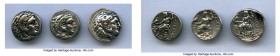 ANCIENT LOTS. Greek. Macedonian and Seleucid Kingdoms. Ca. 336-281 BC. Lot of three (3) AR drachms. About VF-VF. Includes: (2) Alexander III the Great...