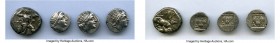 ANCIENT LOTS. Greek. Ca. 449-84 BC. Lot of four (4) AR issues. VF-XF. Lot includes: (1) Citium. Cyprus. AR stater // (3) Carian Islands. Rhodes. AR dr...