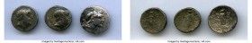 ANCIENT LOTS. Greek. Cappadocian Kingdom. Ca. 163-63 BC. Lot of three (3) AR drachms. Fine-About VF. Lot includes: (1) Ariarathes V // (2) Ariobarzane...