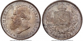 Pedro II Pair of Certified 2000 Reis NGC, 1) 2000 Reis 1888 - MS63 2) 2000 Reis 1889 - AU58 KM485. Sold as is, no returns. 

HID09801242017

© 202...