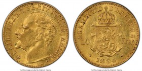 Ferdinand I gold 10 Leva 1894-KB MS62 PCGS, Kremnitz mint, KM19. Scarce one year type. 

HID09801242017

© 2020 Heritage Auctions | All Rights Res...