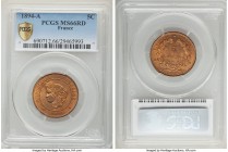 Republic 5 Centimes 1894-A MS66 Red PCGS, Paris mint, KM821.1. Tuscan orange with satin surfaces. 

HID09801242017

© 2020 Heritage Auctions | All...