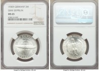 Weimar Republic "Zeppelin" 3 Mark 1930-F MS65 NGC, Stuttgart mint, KM67. 

HID09801242017

© 2020 Heritage Auctions | All Rights Reserved