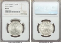 Weimar Republic "Magdeburg" 3 Mark 1931-A MS66 NGC, Berlin mint, KM72. 300th anniversary of the rebuilding of Magdeburg. 

HID09801242017

© 2020 ...