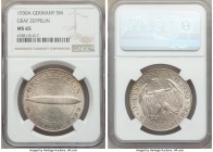 Weimar Republic "Zeppelin" 5 Mark 1930-A MS65 NGC, Berlin mint, KM68. 

HID09801242017

© 2020 Heritage Auctions | All Rights Reserved