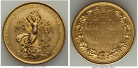 Wilhelm II gilt-bronze Proof "Horticulture Award" Medal 1900, 43.0mm. 31.04gm. By Oertel. Issued as award for excellent performance in horticulture. F...