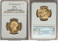George IV gold 2 Pounds 1823 MS63 NGC, KM690, S-3798. One year type with semi-prooflike surfaces. 

HID09801242017

© 2020 Heritage Auctions | All...