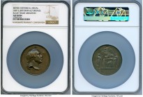 William Wilberforce 3-Piece Lot of Medals and Trials, 1) Slave Trade Abolition bronze Medal 1807 - AU58 Brown NGC, BHM-627. 52mm 2) Slave Trade Abolit...