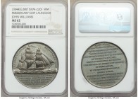 Victoria Pair of Assorted Missionary Ship Medals, 1) Victoria white-metal "John Williams" Medal ND (1844) - MS62 NGC, BHM-2201. 41mm 2) Victoria bronz...