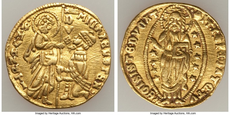 Venice. Michael Steno gold Ducat ND (1400-1413) XF (Graffiti), Fr-1230. 20.4mm. ...