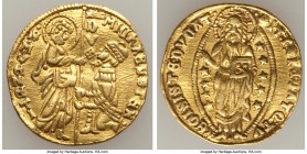 Venice. Michael Steno gold Ducat ND (1400-1413) XF (Graffiti), Fr-1230. 20.4mm. 3.43gm. Included with tag from CNG Electronic Auction 200 Lot 418. 
...