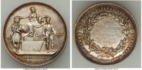 Victoria silver Proof "Highland & Agricultural Society" Award Medal 1880, 35.2mm. 22.89gm. By A. KIRKWOOD A. SON. SEMPER ARMIS / NUNC ET INDUSTRIA Fem...