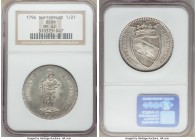 Bern. City 1/2 Taler 1796 MS62 NGC, KM151. Two year type. White satin surfaces. 

HID09801242017

© 2020 Heritage Auctions | All Rights Reserved