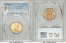 Confederation gold 20 Francs 1935 L-B MS66 PCGS, Bern mint, KM35.1.

HID09801242017

© 2020 Heritage Auctions | All Rights Reserved