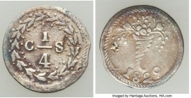 Caracas 1/4 Real 1829 VF (Obverse Chop), KM-C34. 12.2mm. 0.60gm. Republican coinage of Gran Colombia. 

HID09801242017

© 2020 Heritage Auctions |...