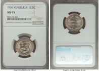 Republic 12-1/2 Centimos 1936-(p) MS65 NGC, Philadelphia mint, KM-Y28.

HID09801242017

© 2020 Heritage Auctions | All Rights Reserved