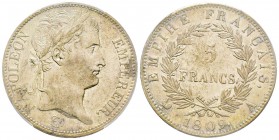 Premier Empire 1804-1814
5 Francs, Paris, 1809 A, AG 25 g.
Ref : G.584
Conservation : PCGS AU58