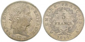 Premier Empire 1804-1814
5 Francs, Paris, 1811 A, AG 25 g.
Ref : G.584
Conservation : PCGS AU58